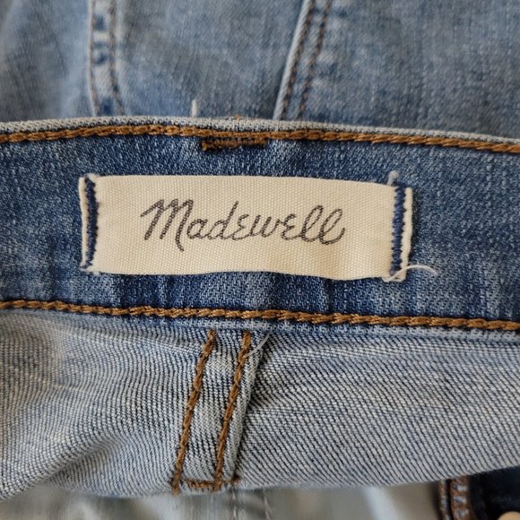 MADEWELL High rise denim shorts distressed button fly sz 25 - Picture 5 of 6